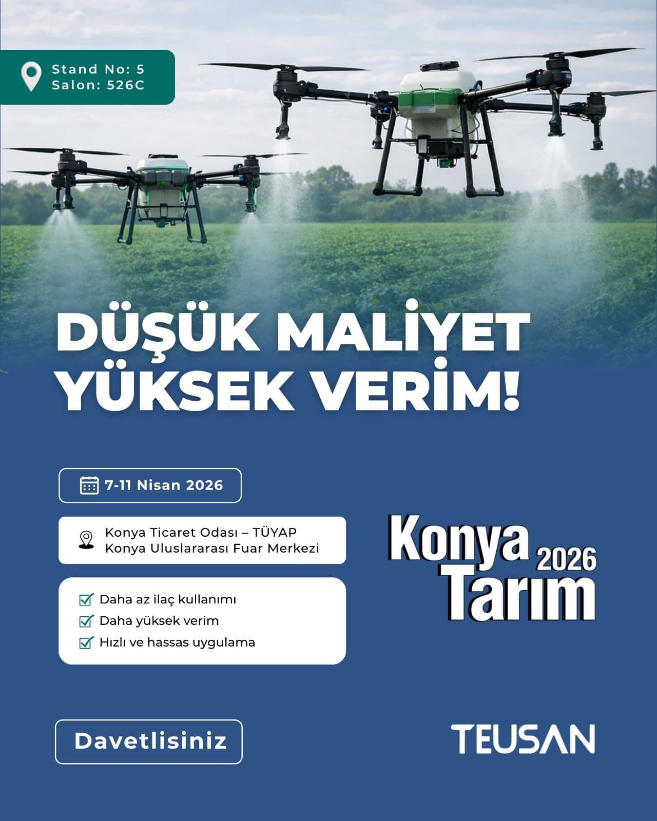 Teusan is participating in the Konya Agricultural Fair.